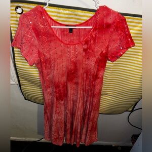 Sam & jo Short sleeve stretch dress tie dye